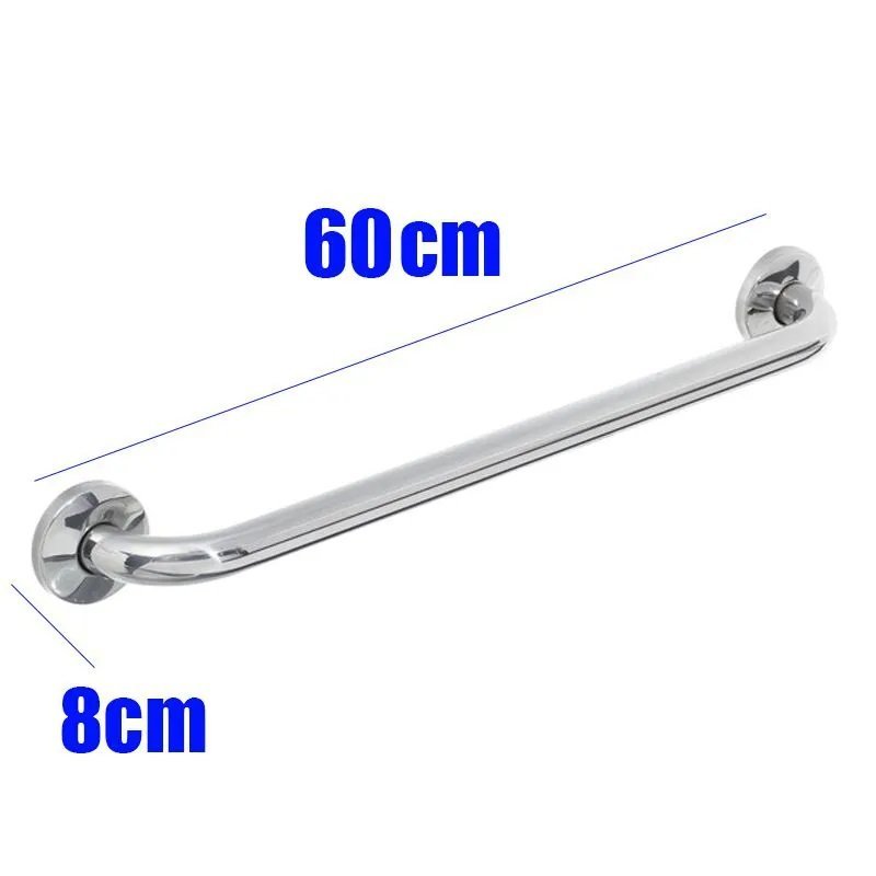 Alça de Apoio Barra 60cm Inox Kit 8 Unidades Segurança Acessibilidade Suporte Idoso Anti Queda Banhe - 7