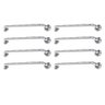 Alça de Apoio Barra 60cm Inox Kit 8 Unidades Segurança Acessibilidade Suporte Idoso Anti Queda Banhe - 1
