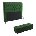 Ver imagem 1 de Kit Cabeceira Estofada Decorativa Para Cama Box Bellatrix 195 Para Cama King e Calçadeira Sagitarius
