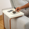 Mesa de Apoio Lateral para Sofá Anny Base em Metal Cobre Tampo Branco - 3