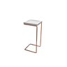 Mesa de Apoio Lateral para Sofá Anny Base em Metal Cobre Tampo Branco - 6