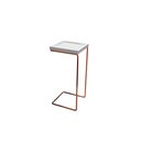 Ver imagem 6 de Mesa de Apoio Lateral para Sofá Anny Base em Metal Cobre Tampo Branco