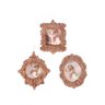 Kit Porta Retrato Rosê Gold Para Árvore Natal 10Cm 3 Peças - 1