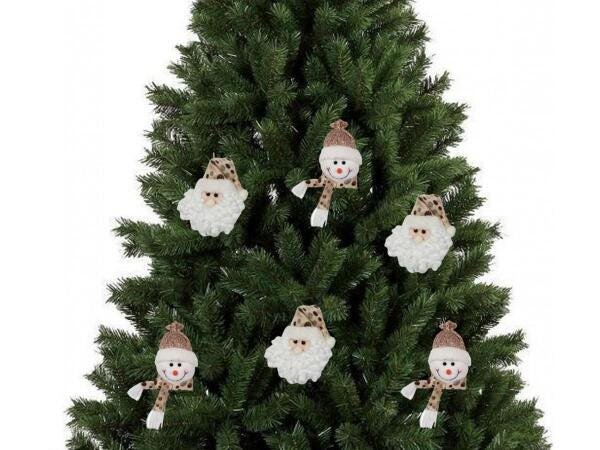 Jogo Carinha Papai Noel E Boneco De Neve Champagne 6 Peças - 2