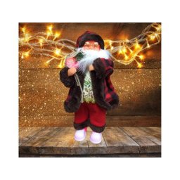 Papai Noel Musical Jingle Bells Dance Movimento Luz Led 36Cm - 2 Papai Noel Musical Jingle Bells Dance Movimento Luz Led 36Cm - 2