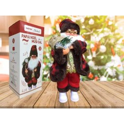 Papai Noel Musical Jingle Bells Dance Movimento Luz Led 36Cm - 4 Papai Noel Musical Jingle Bells Dance Movimento Luz Led 36Cm - 4