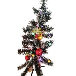 Mini Árvore De Natal Completa Com Enfeites E Pisca Colorido - 4