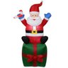 Papai Noel Decoração Natal Caixa Inflavel Presente 1,80M - 2