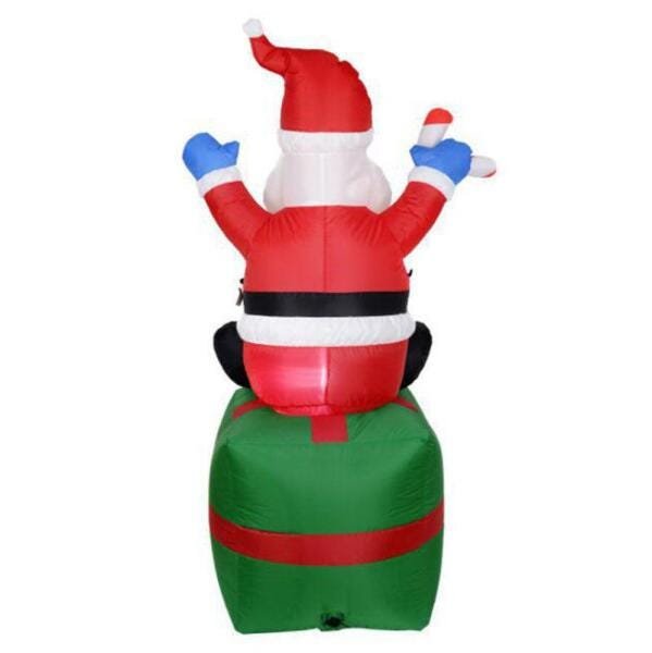 Papai Noel Decoração Natal Caixa Inflavel Presente 1,80M - 3