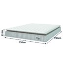 Ver imagem 4 de Cama Box Colchão Casal Queen Molas Ensacadas City Pillow Top 158x198x61cm Branco / Bege Hellen