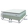 Cama Box Colchão Casal Queen Molas Ensacadas City Pillow Top 158x198x61cm Branco / Bege Hellen - 3