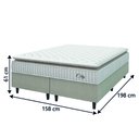 Ver imagem 4 de Cama Box Colchão Casal Queen Molas Ensacadas City Pillow Top 158x198x61cm Branco / Bege Hellen