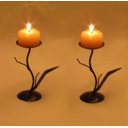 Ver imagem 2 de Par Castiçal Folha Fina P Decoração Candelabro Porta Vela