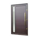 Ver imagem 1 de Porta Pivot.Alumínio Lamb.Visione c/Pux.D.Elite Marrom Gold 240x120 Brimak