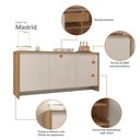 Ver imagem 3 de Aparador Buffet Madri Marrom Off White