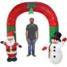 Papai Noel Natal Boneco Neve Arco 2m 30cm Inflavel Natalino - 5