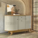 Ver imagem 2 de Buffet Decorativo Robert 3 Portas Mdp Pintura Uv Cumaru/opala G97 - Gran Belo