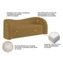Ver imagem 7 de Sofá Curvo 3 Lugares Orgânico Sala Recepção Coréia 200cm Bouclé Caramelo