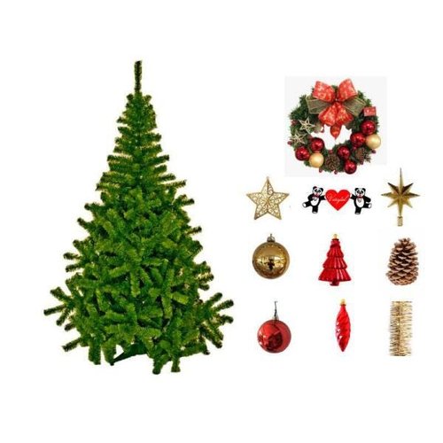 Kit Árvore De Natal 180Cm Com Decoração Vermelho E Dourado | MadeiraMadeira