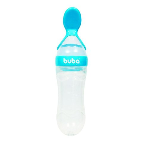 Colher Mamadeira Alimentadora Papinha do Bebê - Azul