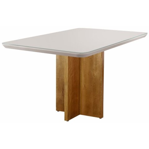 Mesa de Jantar Moderna com Vidro - Roma-1,20x0,80m - Móveis Mundial