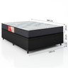 Cama Box Baú Casal Colchão Molas Esplanada 138x188x61cm Grafite Bordado Suporta até 90Kg Por - 4