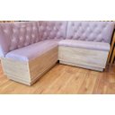 Ver imagem 3 de Canto Alemão L 1,50 X 1,20 com Baú Amadeirado Rosê