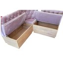 Ver imagem 2 de Canto Alemão L 1,50 X 1,20 com Baú Amadeirado Rosê