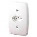 Ver imagem 2 de Kit Tomada 2X4 Com Placa 10A Branca Pluzie 12Un