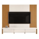 Ver imagem 2 de Rack Monaco com Painel Sierra para TV até 75 Polegadas 3 Gavetas Ripado MDF/MDP Pés em Madeira