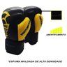 Kit Boxe/Muay Thai Pretorian Black Line Luva Pretor Bandagem - Preto - 14oz - 2
