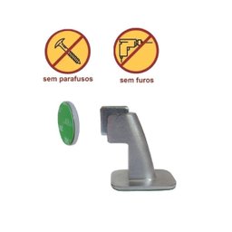 Kit 5 Prendedor Trava Porta Magnético Adesivo Escovado Imab - 2
