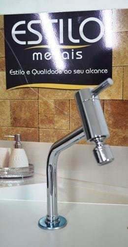 Torneira Cozinha 3050 Cromada Mesa 1/4 Volta Estilo Metais - Cinza - 2