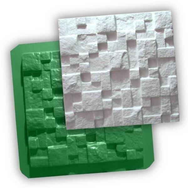 Forma 3D Abs Eco 1Mm Gesso/Cimento - Mosaico Natural 28 X 28