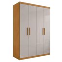 Ver imagem 2 de Guarda Roupa Solteiro Siena 4 Portas 3 Gavetas Naturalle-Off White Framar