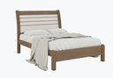 Ver imagem 1 de Cama Casal Esmeralda 100%MDF Queen Castanho/Off - D Doro