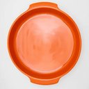 Ver imagem 5 de Kit 2 Formas Redonda 21cm Porcelana Canelada Laranja Travessa Forno Germer