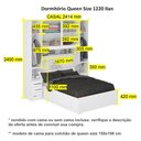 Ver imagem 3 de Dormitório Queen Size de Casal Completo 1220 Noce Málaga