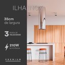 Ver imagem 5 de Coifa e Depurador de Ar Redonda 35cm Ø Inox para Ilhas Eco40ir 220v - Eos B170859 220v