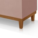 Ver imagem 4 de Recamier Baú Dubai Veludo Rosa Casal 1,30m Estofado Base Madeira