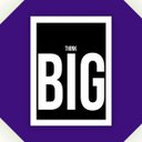 Ver imagem 1 de Quadro Think Big - Motivacional - 30x42 - Moldura Branca + Estampa Preta