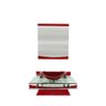 Gabinete completo vidro+cuba oval vermelho+válvula+sifão - 1
