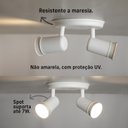 Ver imagem 3 de Spot Sobrepor Direcionável Articulado 2 Gu10 Mr16 Dicroica Cor:branco