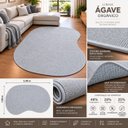 Ver imagem 2 de Tapete Ágave Orgânico 1,98x2,48m Estilo Sisal Antiderrapante Cinza