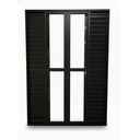 Ver imagem 4 de Porta Balcão 6 Folhas Aluminio Preto com Fechadura 2,10x2,00 Linha 25