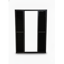 Ver imagem 3 de Porta Balcão 6 Folhas Aluminio Preto com Fechadura 2,10x2,00 Linha 25