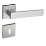 Fechadura Interna Retro Roseta Quadrada Cromo Acetinado Pado - 1
