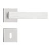Fechadura Interna Retro Roseta Quadrada Cromo Acetinado Pado - 2