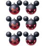 Natal Disney - Bola Minnie Poá Preto e Vermelho 6cm - 6 Un - 1