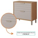 Ver imagem 4 de Balcão de Cozinha 100%mdf 80cm 1 Porta Basculante 1 Gaveta Eloise Mgm Móveis Freijó/off White